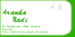 aranka madi business card